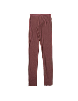 Leggings in aubergine (merinowol-zijde)