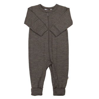 Jumpsuit of pyjama in taupebeige (merinowol)