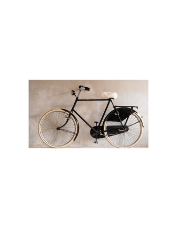 Fiets zadel hoes in naturel (wol)