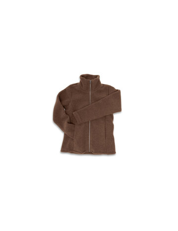 Vest in cinnamon melange (biologische fleece wol)