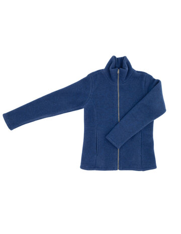 Vest in gentiaan kobaltblauw (biologische fleece wol)
