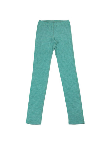 Damesleggings in turquoise (merinowol)