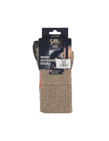 Oersterke werk- en buitensokken in beige (merinowol/nylon)