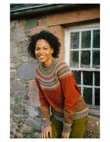 Alpine sweater in Copperleaf (merinowol-angora)