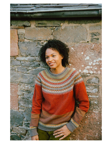 Alpine sweater in Copperleaf (merinowol-angora)