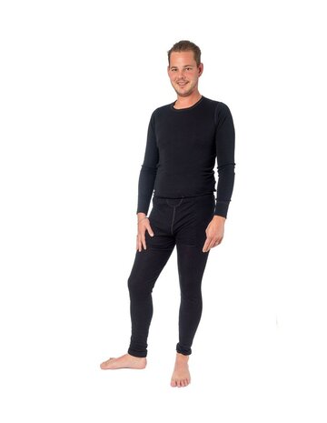 Herenshirt in zwart (wol)