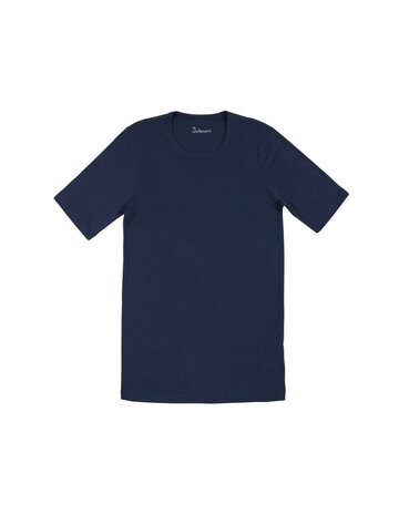 Heren T-shirt in blauw (Merinowol)