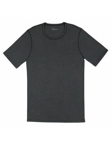 Heren T-shirt in antraciet (Merinowol-zijde)