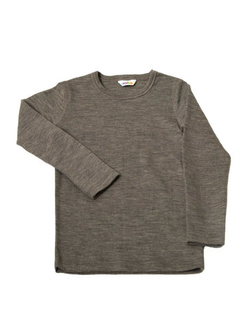 Longsleeve in taupebeige (merinowol)