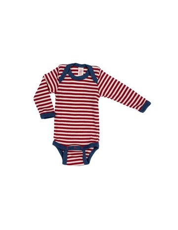 Romper in rood/wit gestreept (wol)