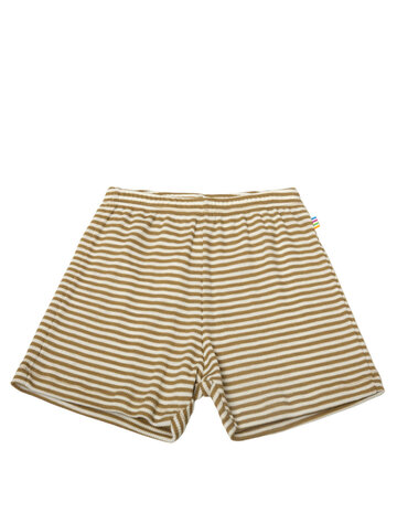 Shorts in khakikleur (merinowol-zijde)