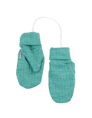 Baby/kinderwantjes in groen (merinowol)