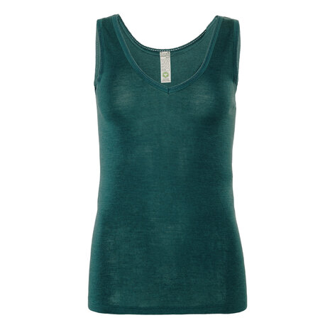 Hemdje in khaki-groen (wol-zijde)