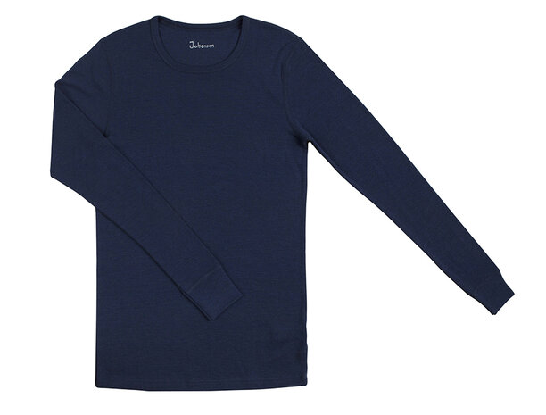 Herenshirt in blauw (Merinowol)