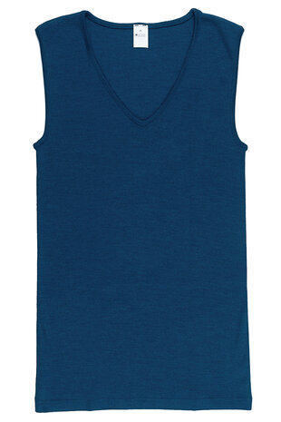 Hemdje in navy (wol-zijde)