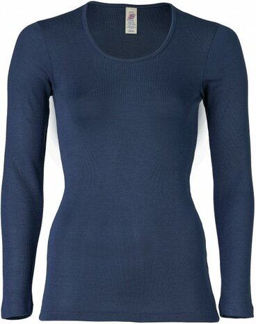 Longsleeve in navy (wol-zijde)