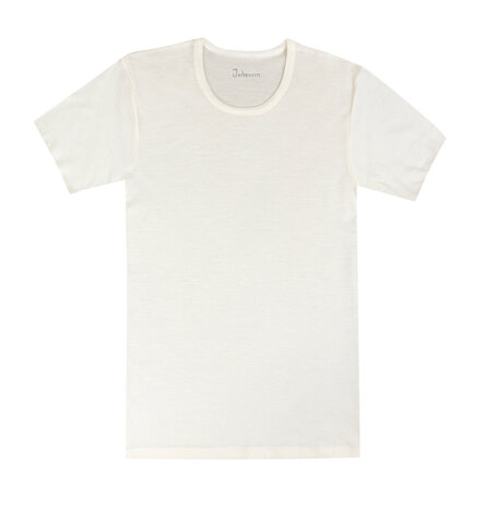 Heren T-shirt in naturel (Merinowol)