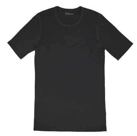 Heren T-shirt in zwart (Merinowol)