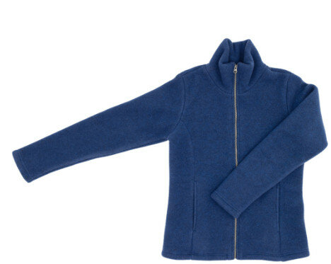 Dames fleecejasje in gentiaanblauw