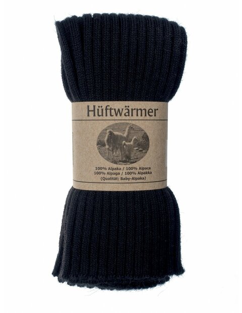 Rug-, buik- en nierwarmer in zwart (Alpacawol) kleur 15