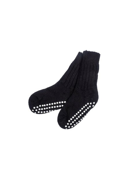 Anti-slip sokken voor volwassenen in zwart (wol)