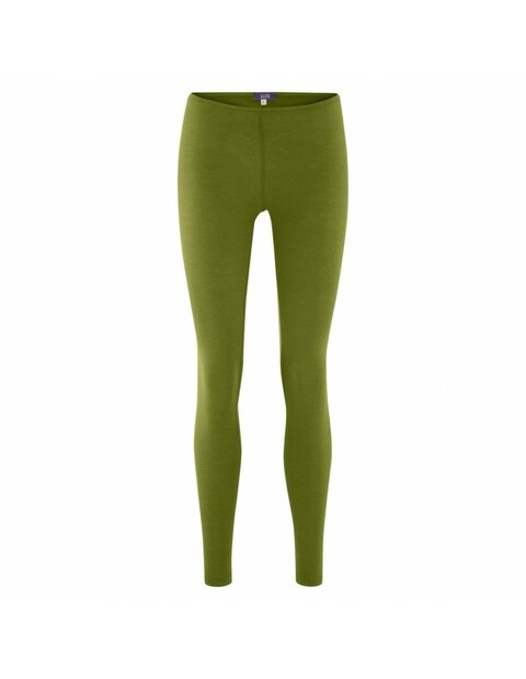 Legging in avocadokleur (wol-katoen)
