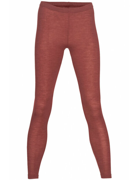 Dames leggings in koperkleur (wol-zijde)
