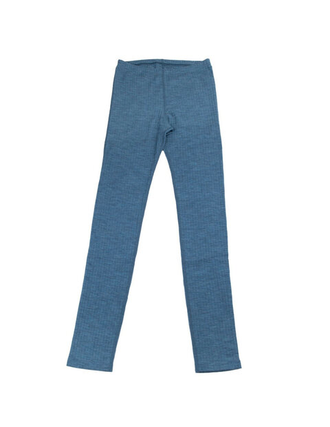 Damesleggings in blauw (merinowol)