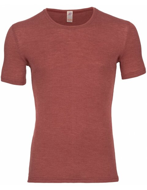 Heren T-shirt in koperkleur (wol-zijde)