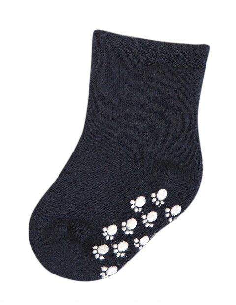 Sokken in wol in blauw met anti-slip