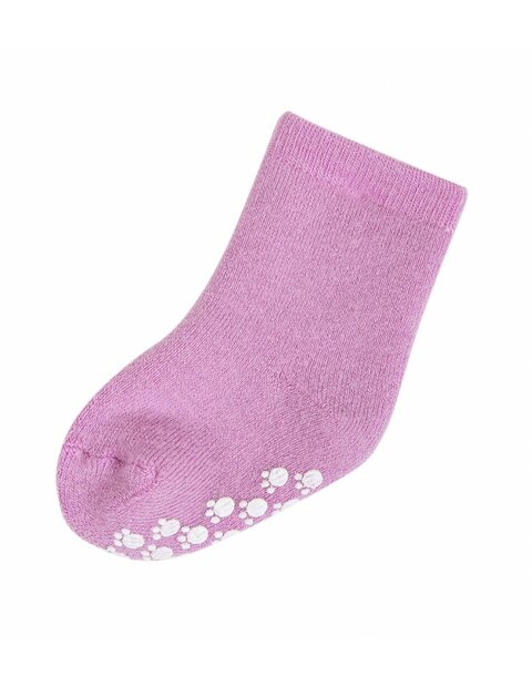 Sokken in wol in roze met anti-slip