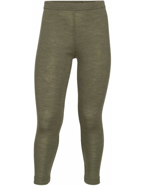 Legging in olijfgroen (wol-zijde)
