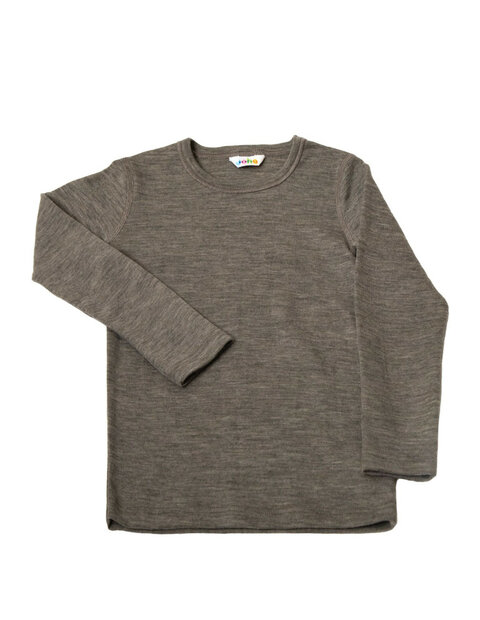 Longsleeve in taupebeige (merinowol)