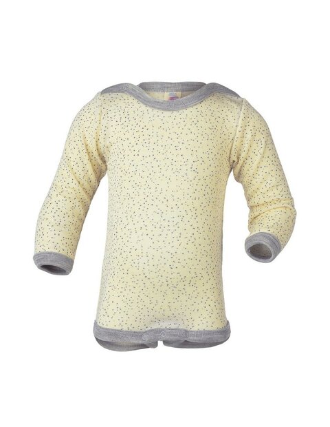 Natuurbedrukte romper met lange mouwen (wol-zijde)