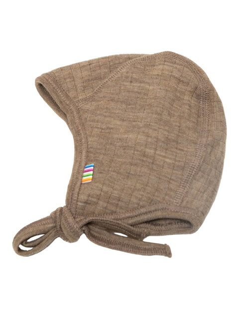 Babymutsje in beige (merinowol)