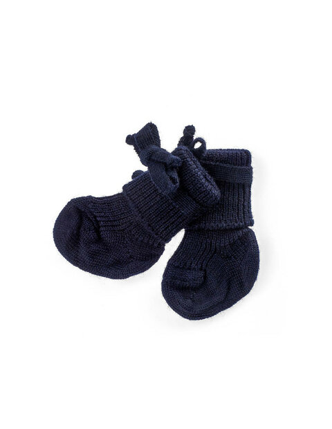 Babysokjes in blauw (merinowol)
