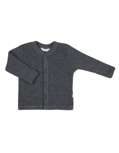Baby en kindervestje in zware ribfleece (merinowol)