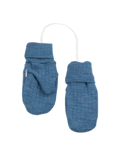 Baby/kinderwantjes in blauw (merinowol)