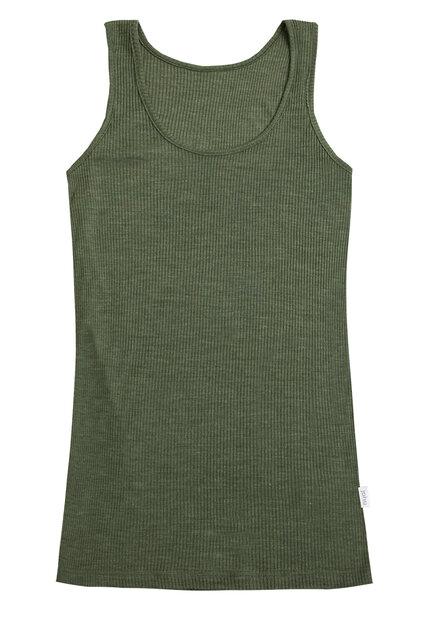 Top in groen (wol-zijde)