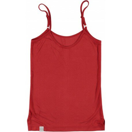 Hemd met verstelbare spaghettibandjes in granaatrood (Coconelle zijde)