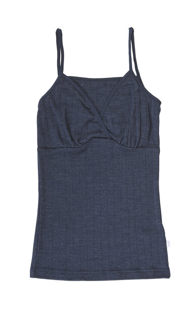 Hemdje in blauw (wol-zijde)