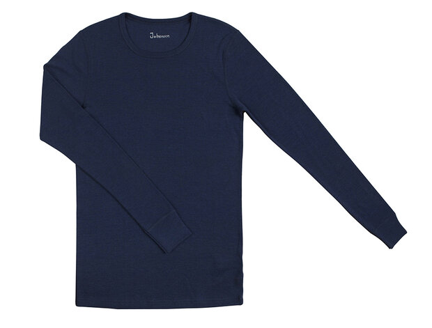 Herenshirt in blauw (Merinowol)