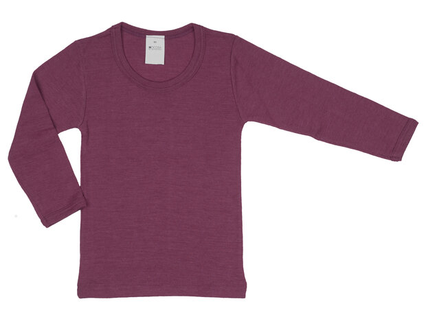 Longsleeve in fuchsia (wol-zijde)