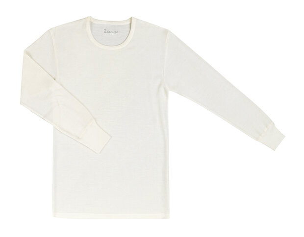 Longsleeve in naturel (wol-zijde)
