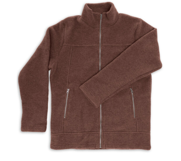 Vest in cinnamon melange (biologische fleece wol)
