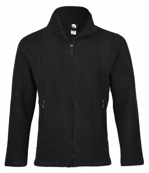 Herenfleece vest in zwart (wol-fleece)