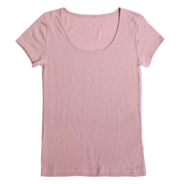 T-shirt in plumroze (wol)