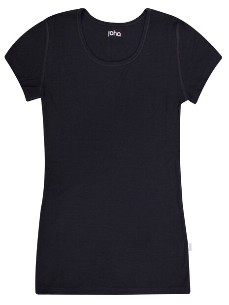 T-shirt in zwart (wol)