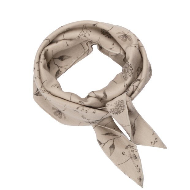 Merinowollen sjaaltje in paardenbloemen-print