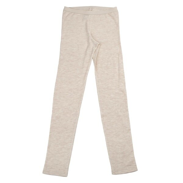 Damesleggings in beigecreme (merinowol)